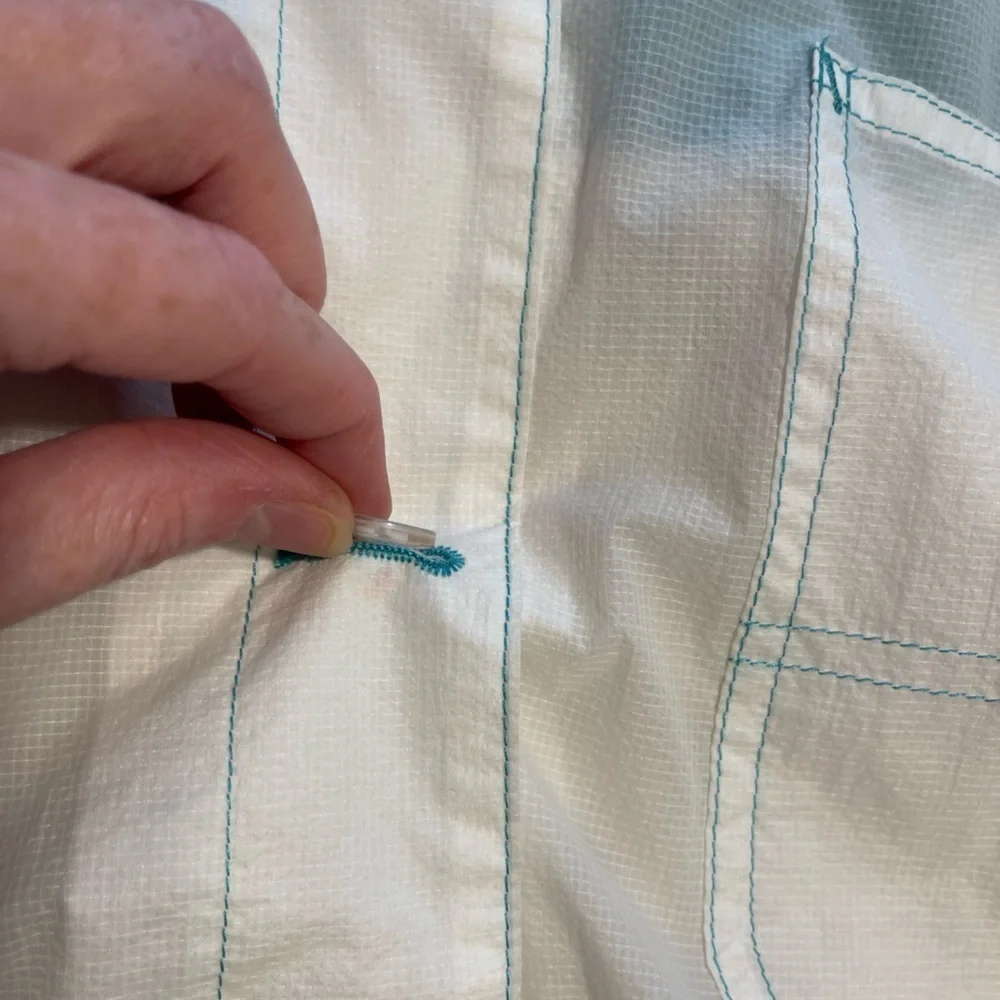 Converse White and Teal Windbreaker